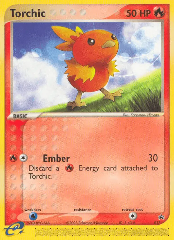 Carta Torchic #17 de Nintendo Black Star Promos
