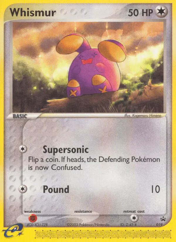 Carta Whismur #19 de Nintendo Black Star Promos