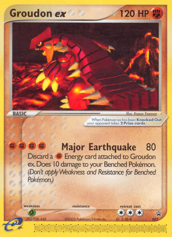 Carta Groudon ex #2 de Nintendo Black Star Promos