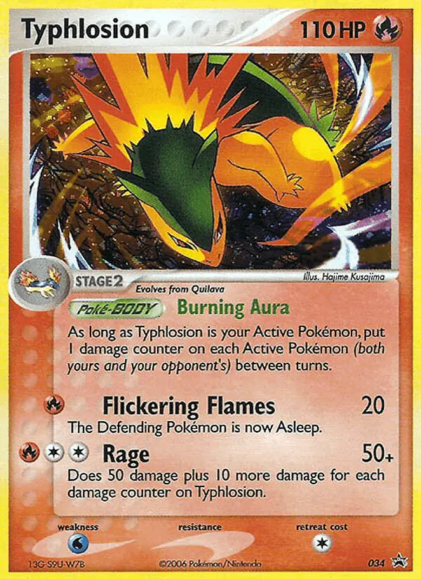 Carta Typhlosion #34 de Nintendo Black Star Promos