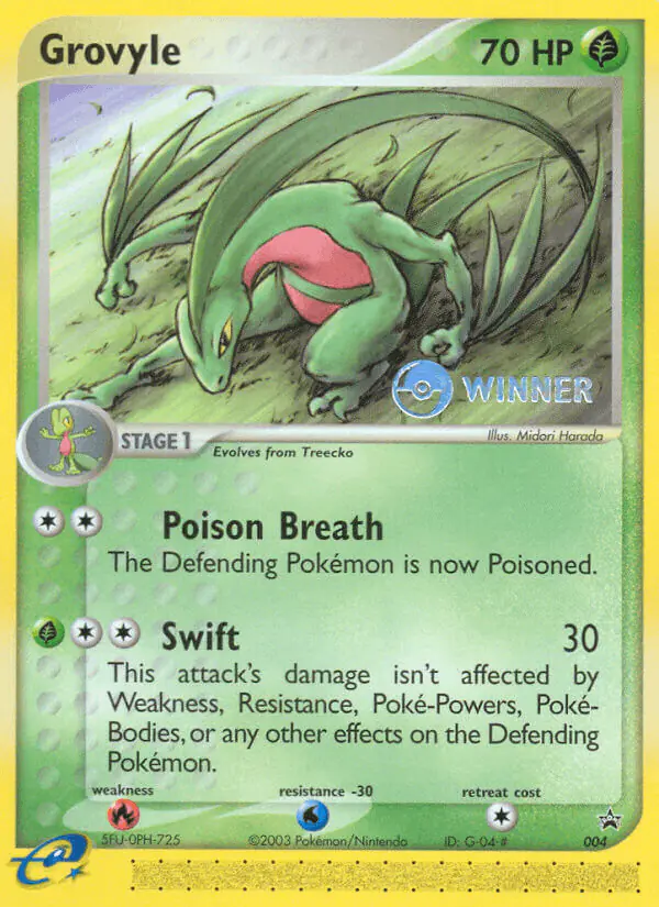 Carta Grovyle #4 de Nintendo Black Star Promos