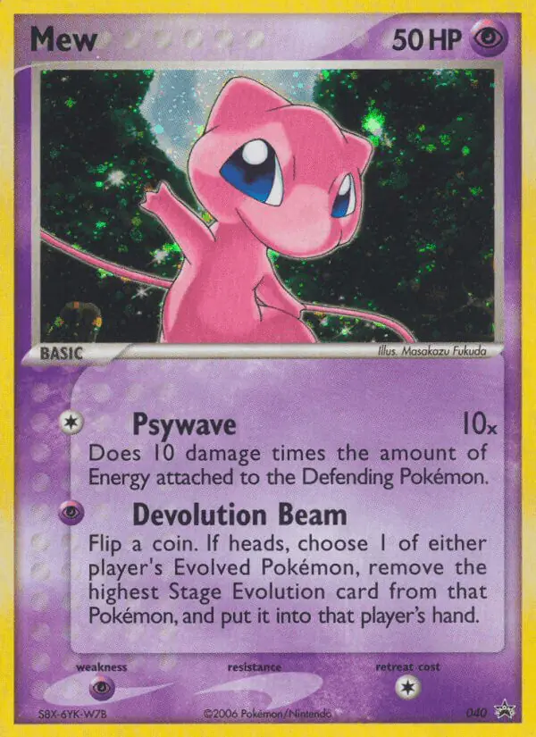 Carta Mew #40 de Nintendo Black Star Promos