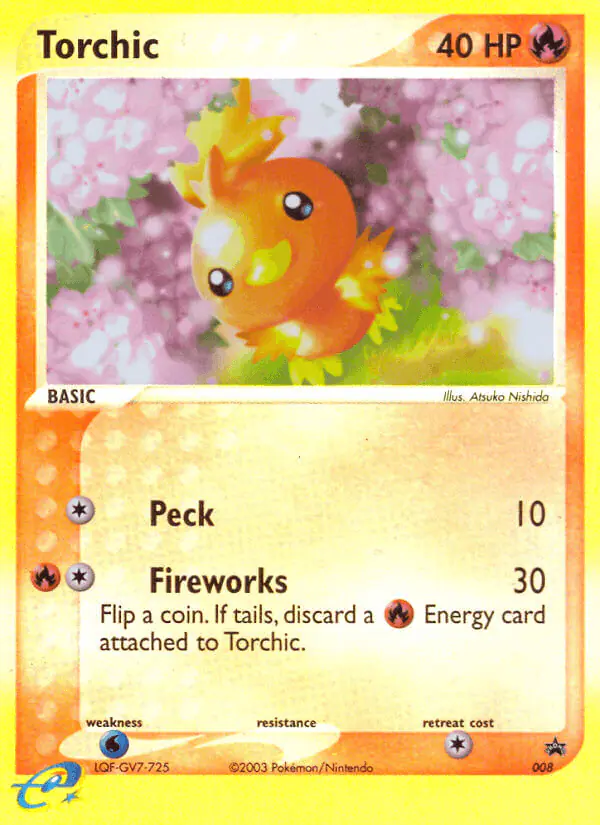 Carta Torchic #8 de Nintendo Black Star Promos