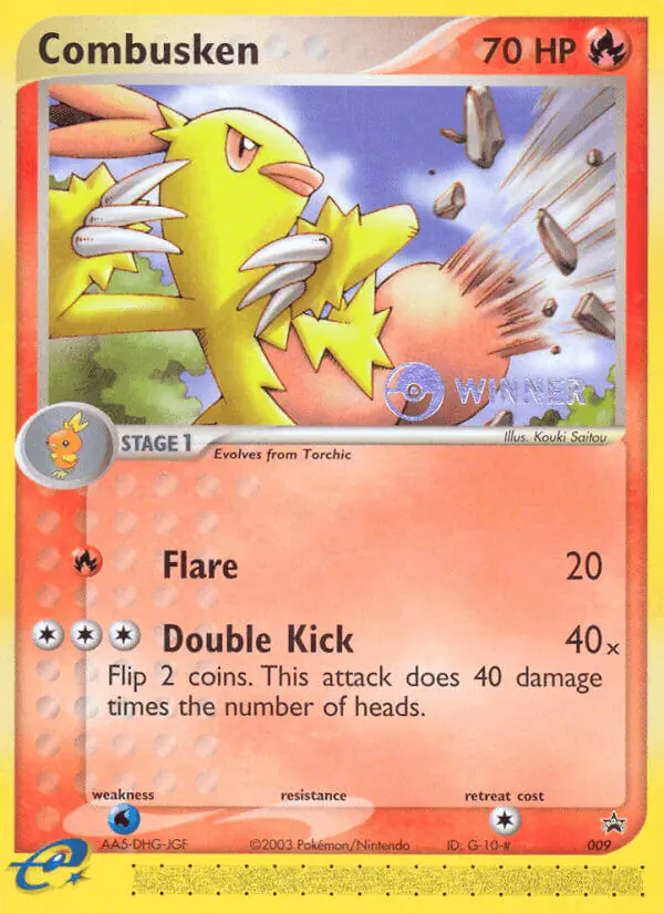 Carta Combusken #9 de Nintendo Black Star Promos