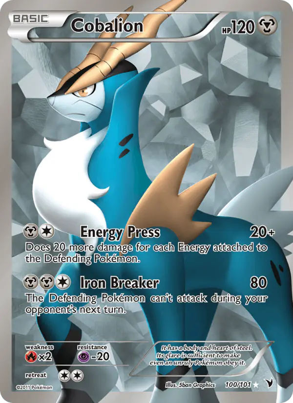 Carta Cobalion 100/101 de Noble Victories