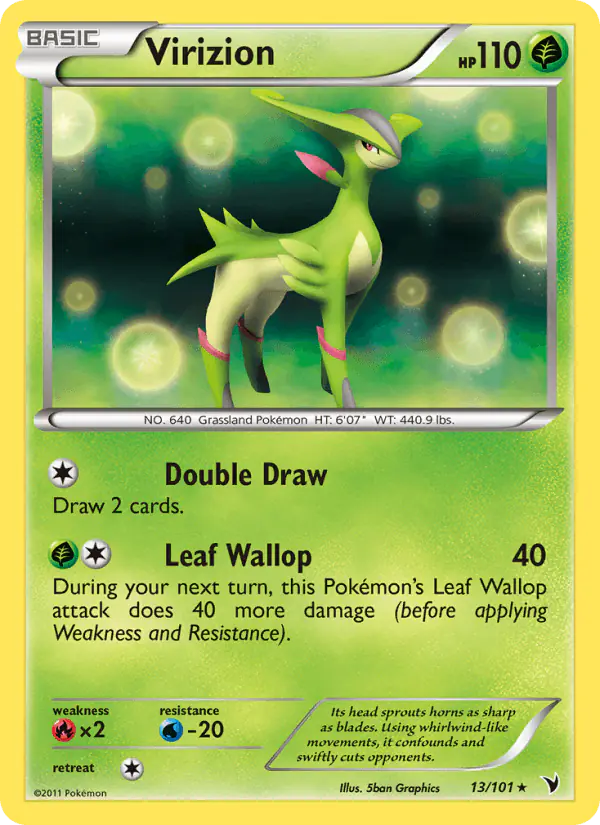 Carta Virizion 13/101 de Noble Victories