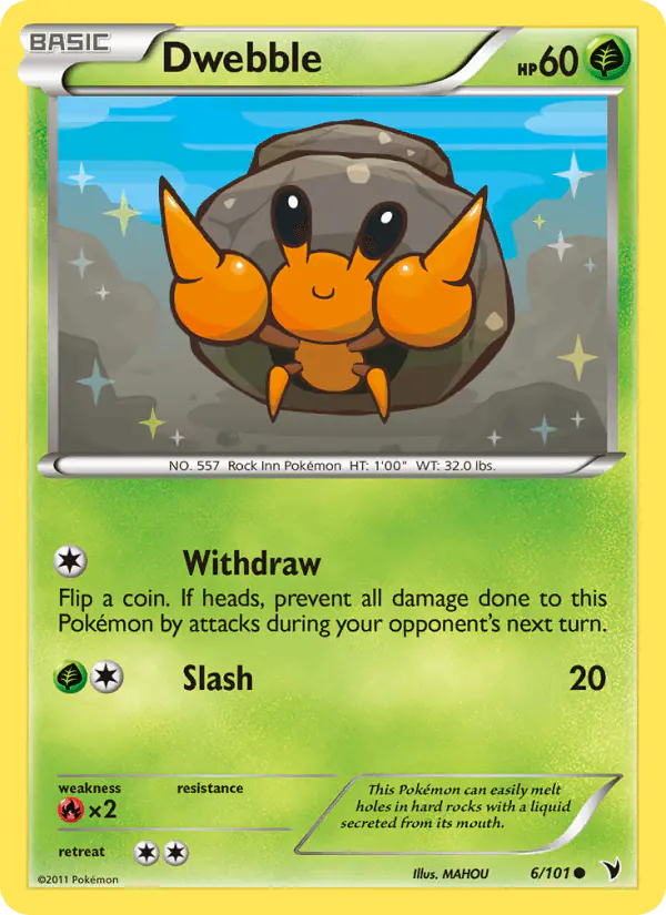 Carta Dwebble 6/101 de Noble Victories