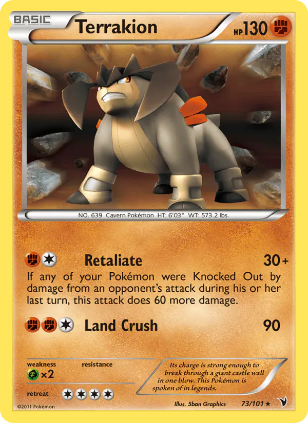 Carta Terrakion 73/101 de Noble Victories