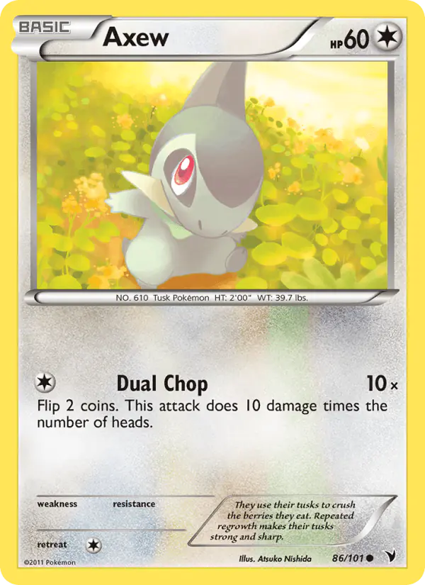 Carta Axew 86/101 de Noble Victories