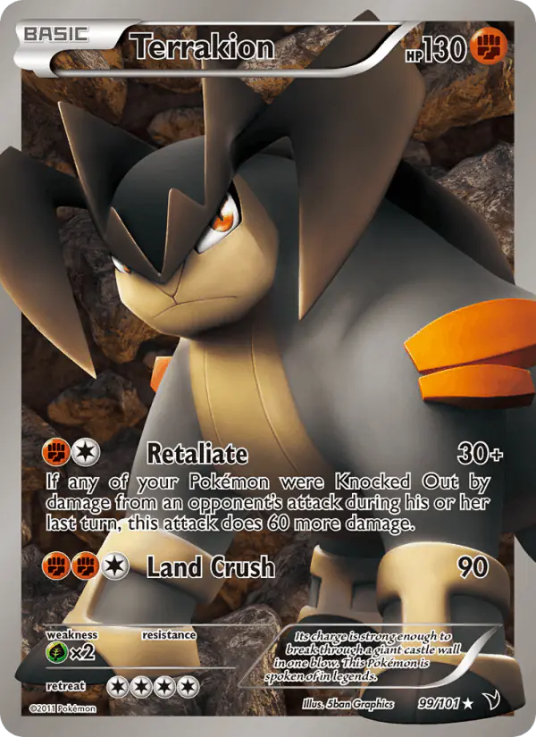Carta Terrakion 99/101 de Noble Victories