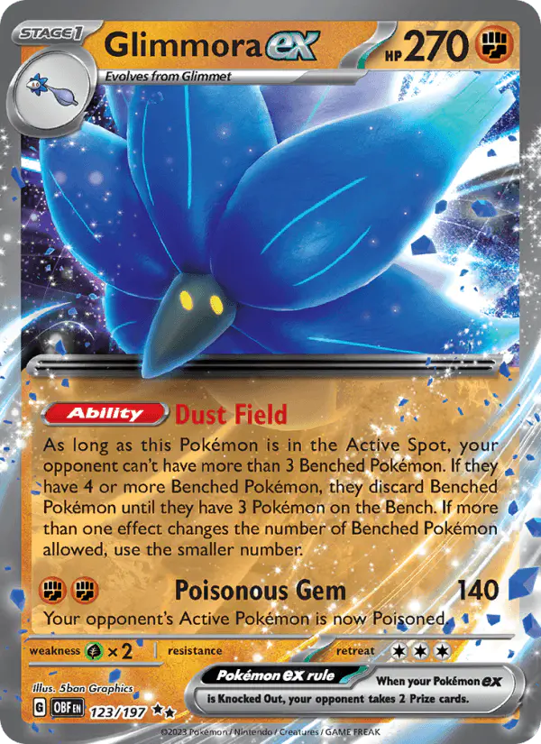 Carta Glimmora ex 123/197 de Obsidian Flames