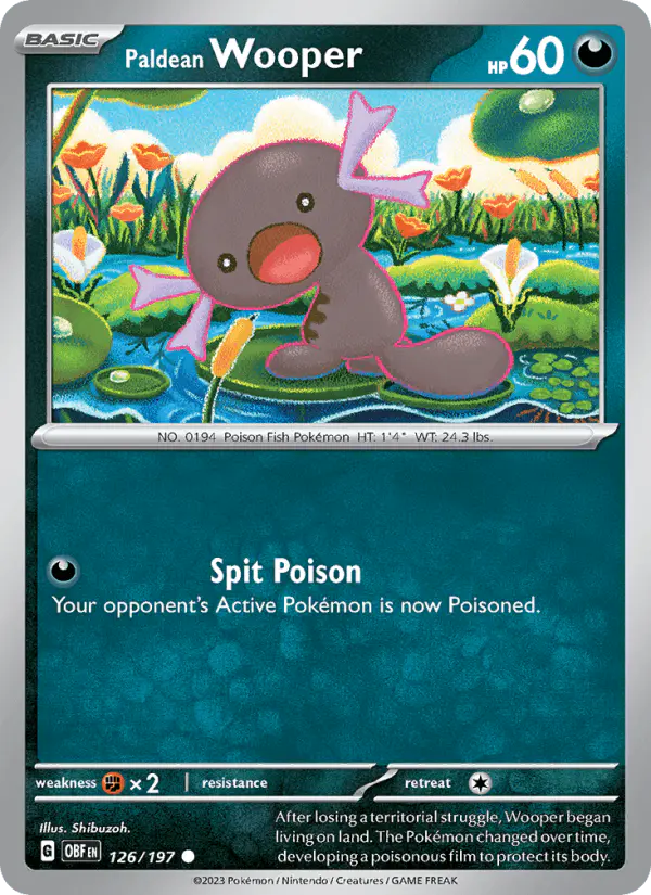 Carta Paldean Wooper 126/197 de Obsidian Flames