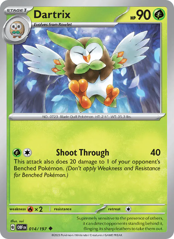Carta Dartrix 014/197 de Obsidian Flames
