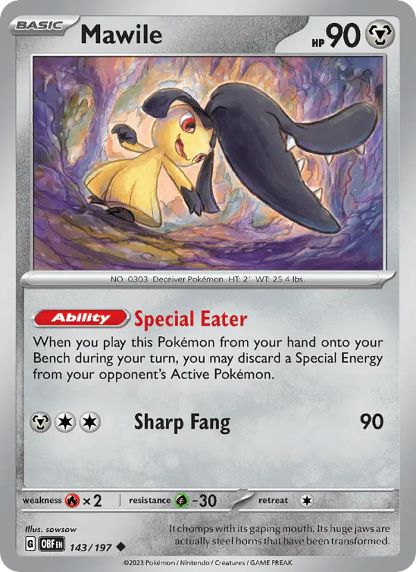 Carta Mawile 143/197 de Obsidian Flames