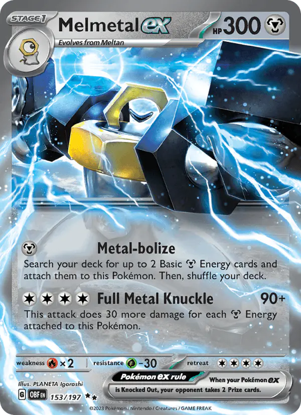 Carta Melmetal ex 153/197 de Obsidian Flames