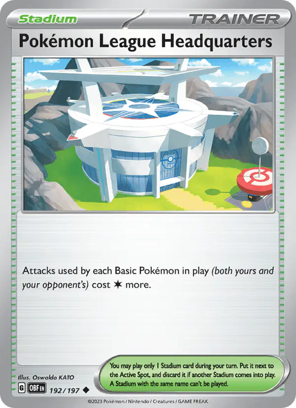 Carta Pokémon League Headquarters 192/197 de Obsidian Flames