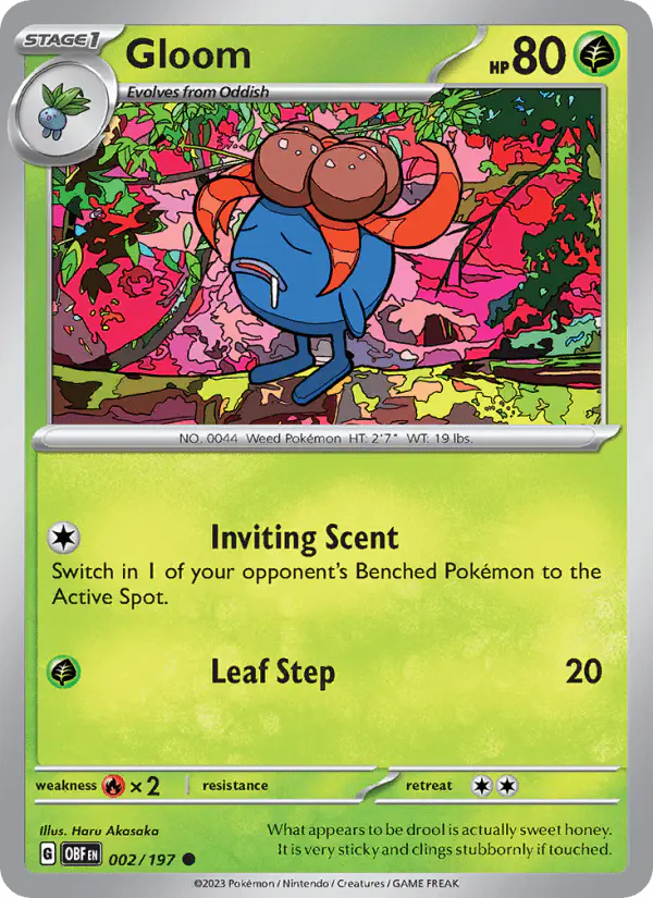 Carta Gloom 002/197 de Obsidian Flames