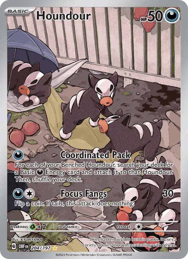 Carta Houndour 204/197 de Obsidian Flames