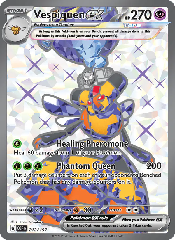 Carta Vespiquen ex 212/197 de Obsidian Flames