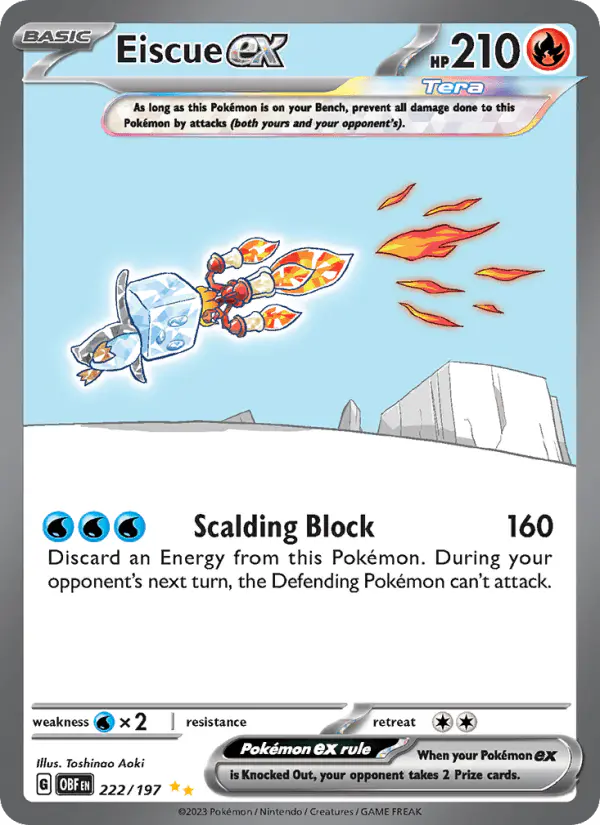 Carta Eiscue ex 222/197 de Obsidian Flames