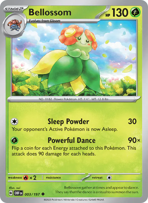 Carta Bellossom 003/197 de Obsidian Flames