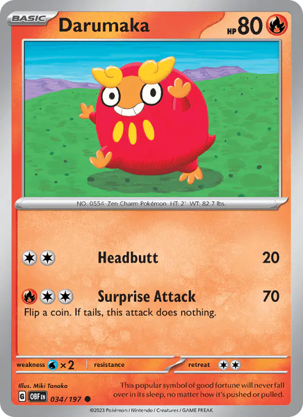 Carta Darumaka 034/197 de Obsidian Flames