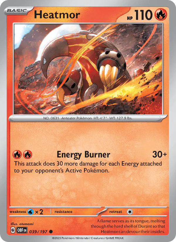 Carta Heatmor 039/197 de Obsidian Flames