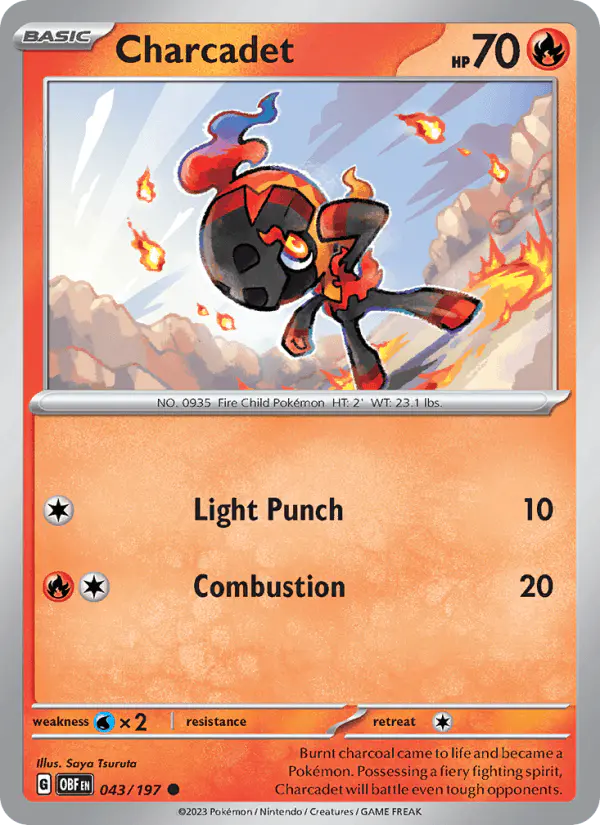 Carta Charcadet 043/197 de Obsidian Flames