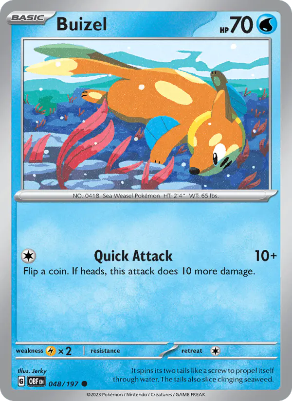 Carta Buizel 048/197 de Obsidian Flames