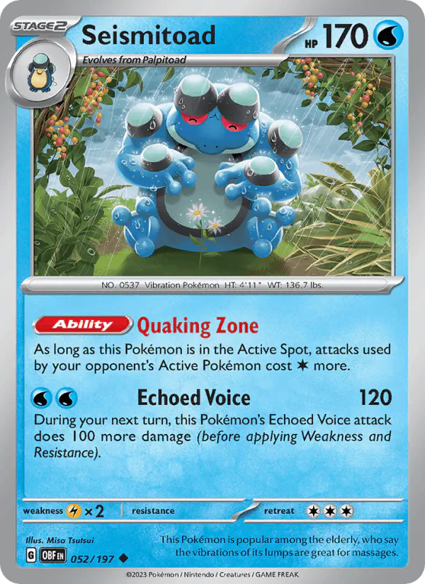 Carta Seismitoad 052/197 de Obsidian Flames