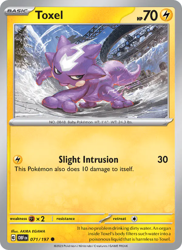 Carta Toxel 071/197 de Obsidian Flames