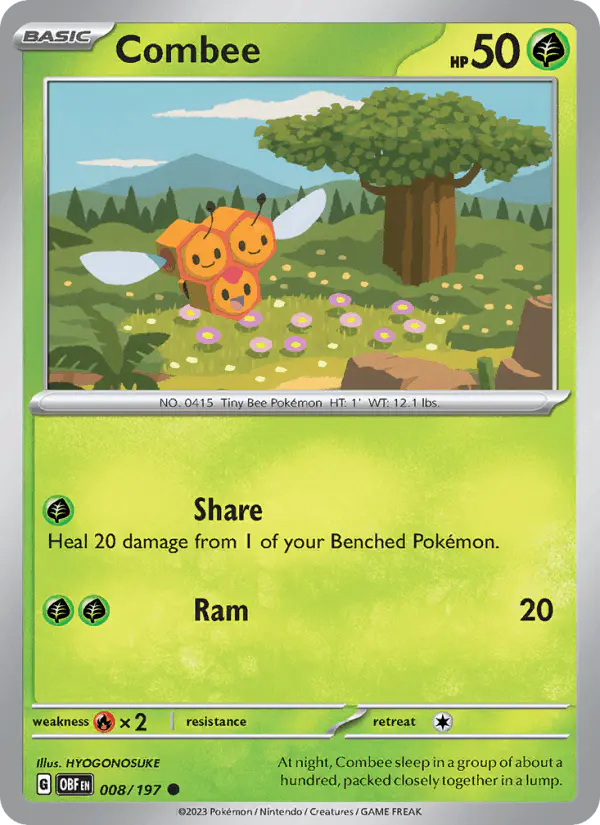 Carta Combee 008/197 de Obsidian Flames