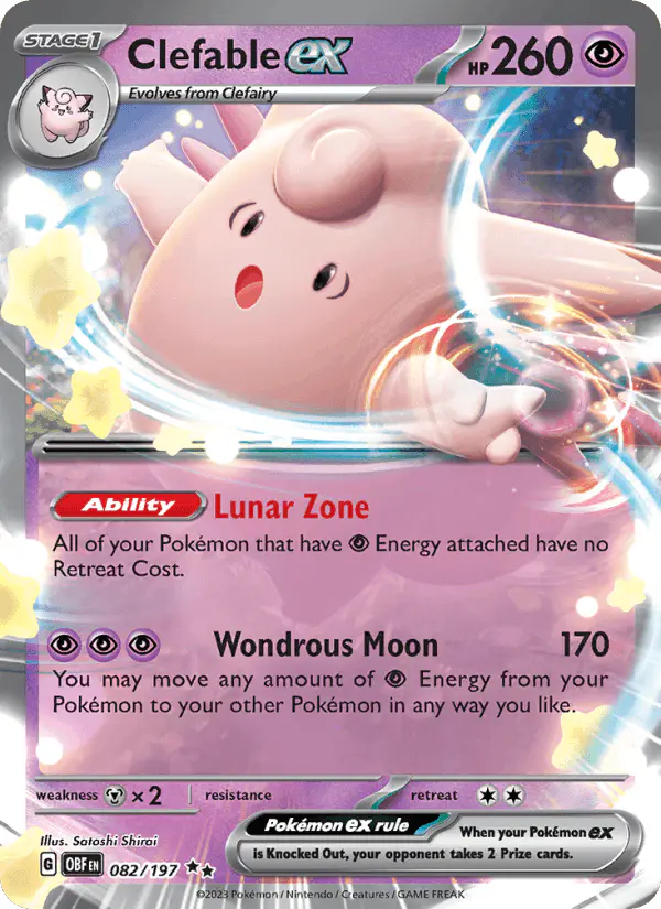 Carta Clefable ex 082/197 de Obsidian Flames