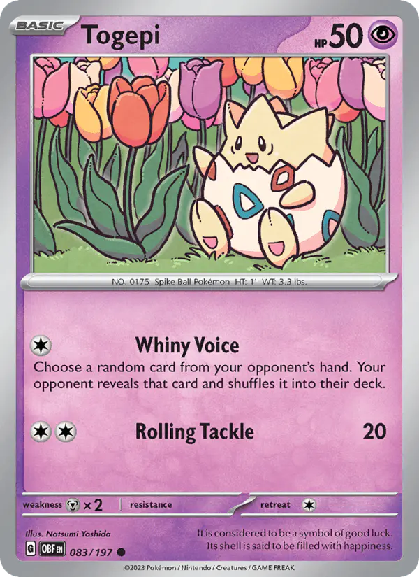 Carta Togepi 083/197 de Obsidian Flames