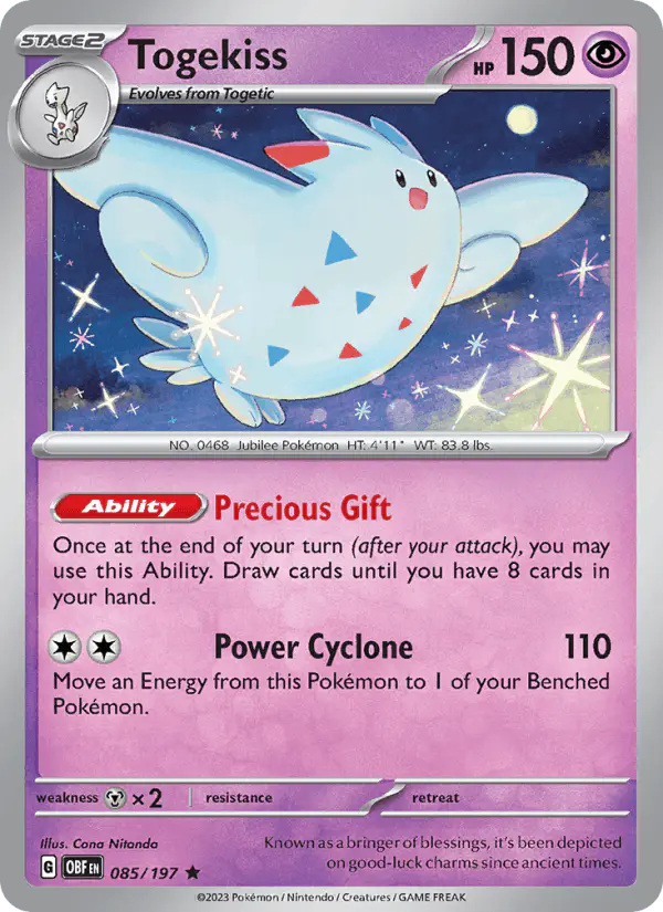 Carta Togekiss 085/197 de Obsidian Flames