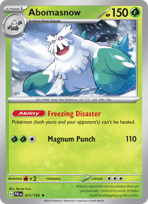 Carta Abomasnow 011/193 de Paldea Evolved