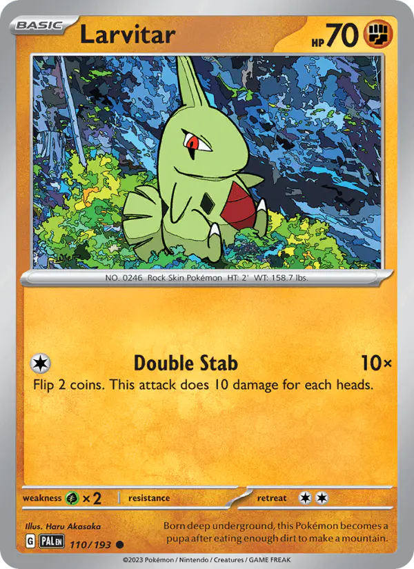 Carta Larvitar 110/193 de Paldea Evolved