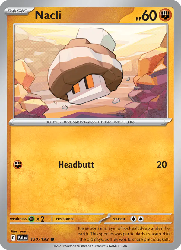 Carta Nacli 120/193 de Paldea Evolved