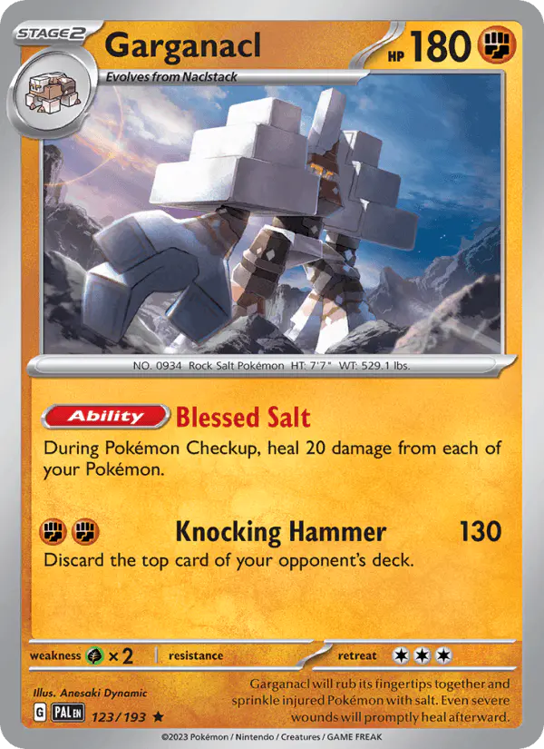 Carta Garganacl 123/193 de Paldea Evolved