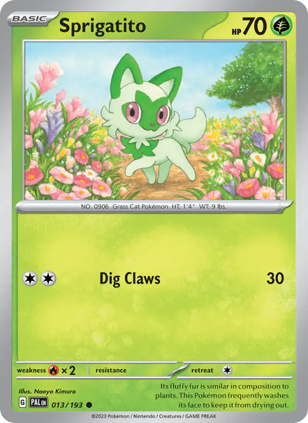 Carta Sprigatito 013/193 de Paldea Evolved