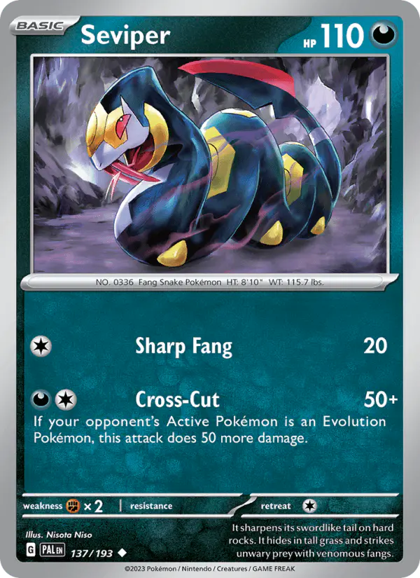Carta Seviper 137/193 de Paldea Evolved