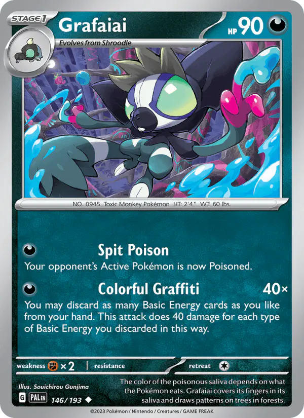 Carta Grafaiai 146/193 de Paldea Evolved