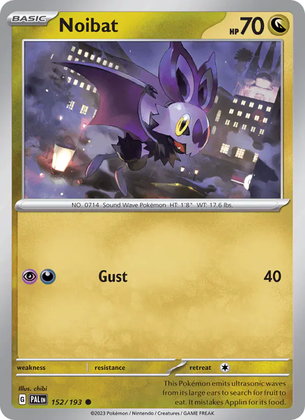 Carta Noibat 152/193 de Paldea Evolved