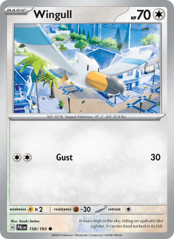 Carta Wingull 158/193 de Paldea Evolved