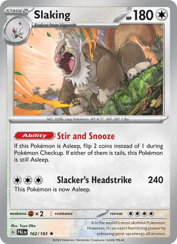 Carta Slaking 162/193 de Paldea Evolved