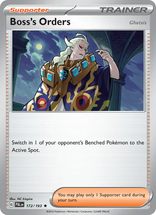 Carta Boss's Orders 172/193 de Paldea Evolved