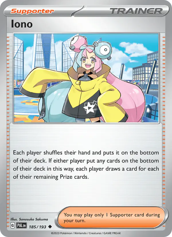 Carta Iono 185/193 de Paldea Evolved