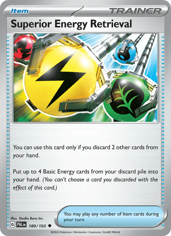 Carta Superior Energy Retrieval 189/193 de Paldea Evolved