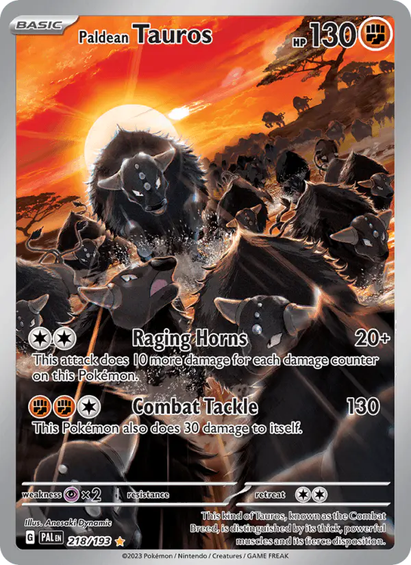 Carta Paldean Tauros 218/193 de Paldea Evolved