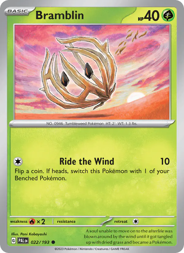 Carta Bramblin 022/193 de Paldea Evolved